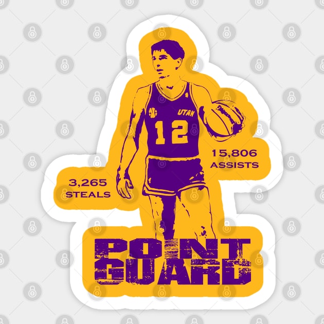 John Stockton Sticker by Pastime Pros